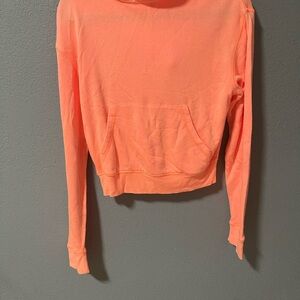 Bright Orange Cropped Hoodie